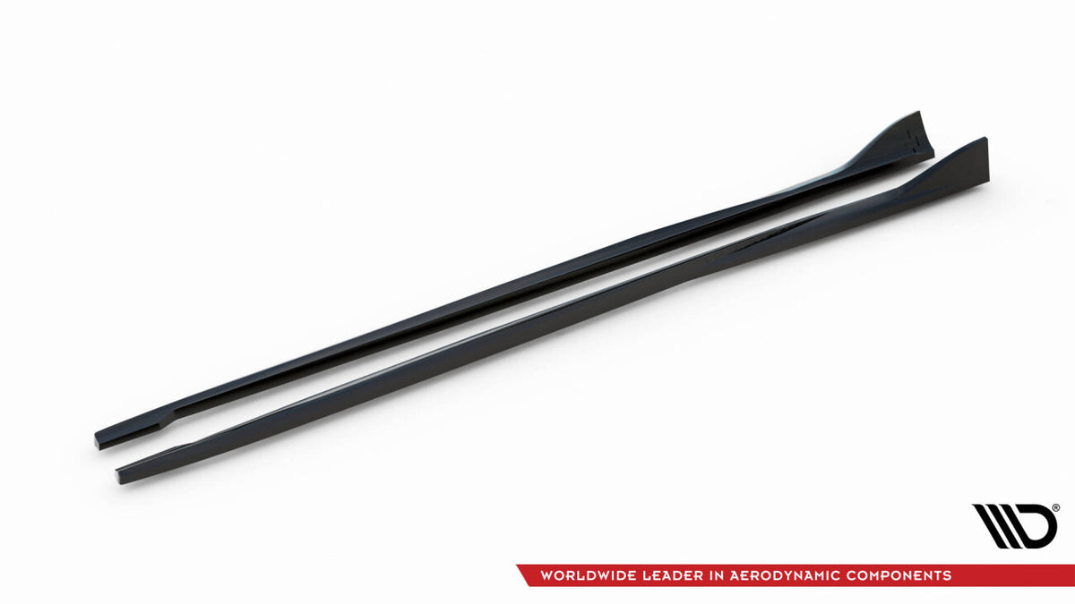 Seitenschweller Ansatz (Paar) passend für Volvo S80 Mk2 schwarz Hochglanz