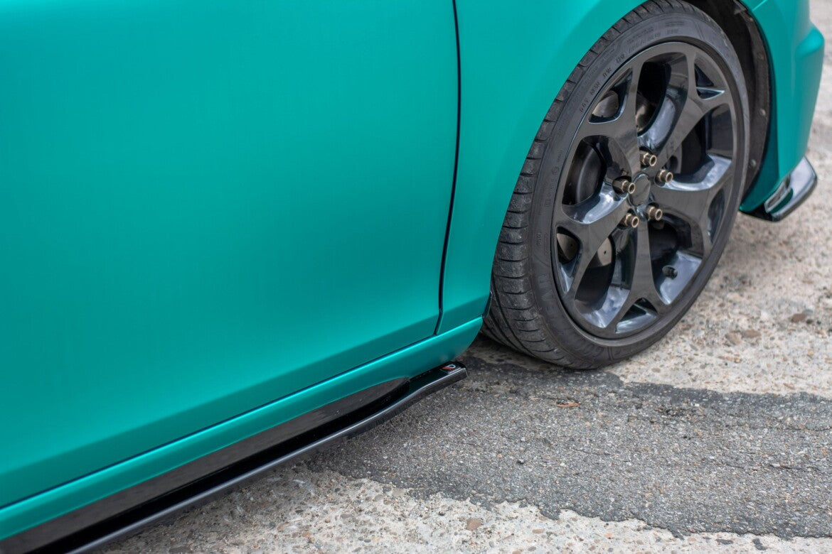 Seitenschweller Ansatz (Paar) passend für Volvo V40 R-design schwarz Hochglanz