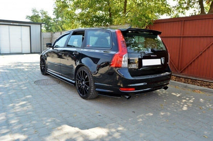Seitenschweller Ansatz (Paar) passend für Volvo V50F R-Design schwarz Hochglanz