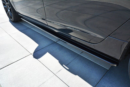 Seitenschweller Ansatz (Paar) passend für Volvo V60 Polestar FL schwarz Hochglanz