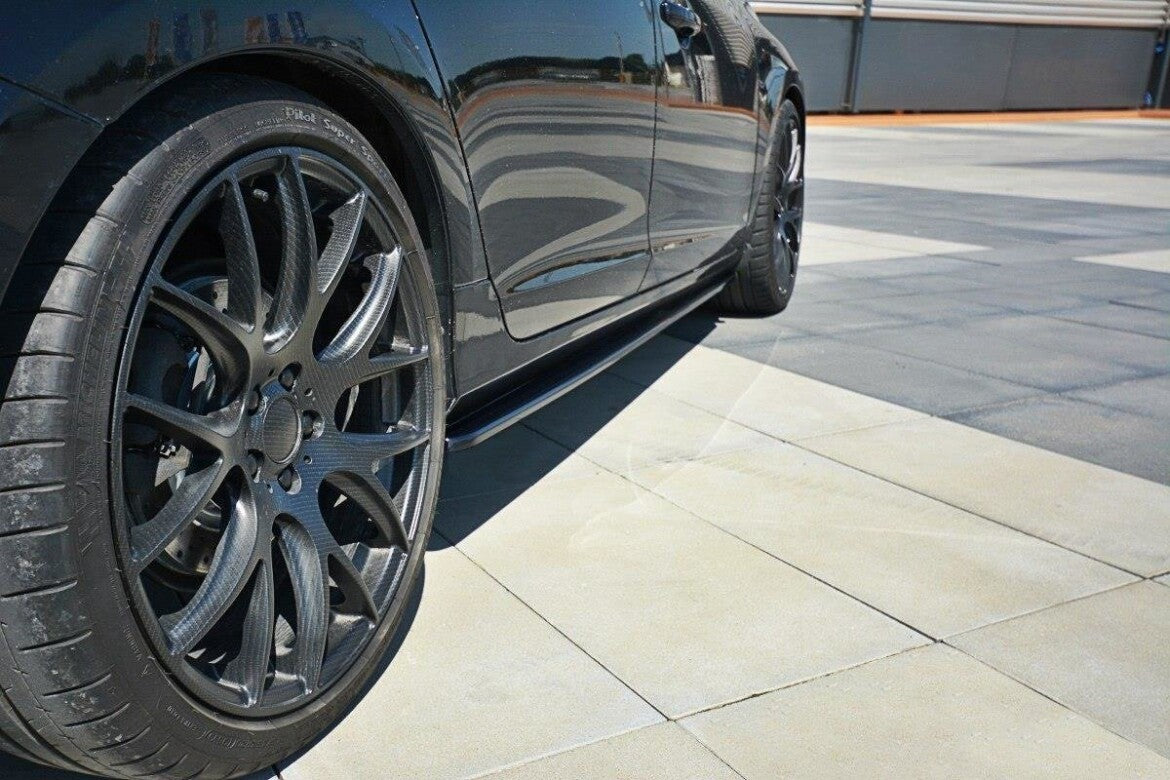 Seitenschweller Ansatz (Paar) passend für Volvo V60 Polestar FL schwarz Hochglanz