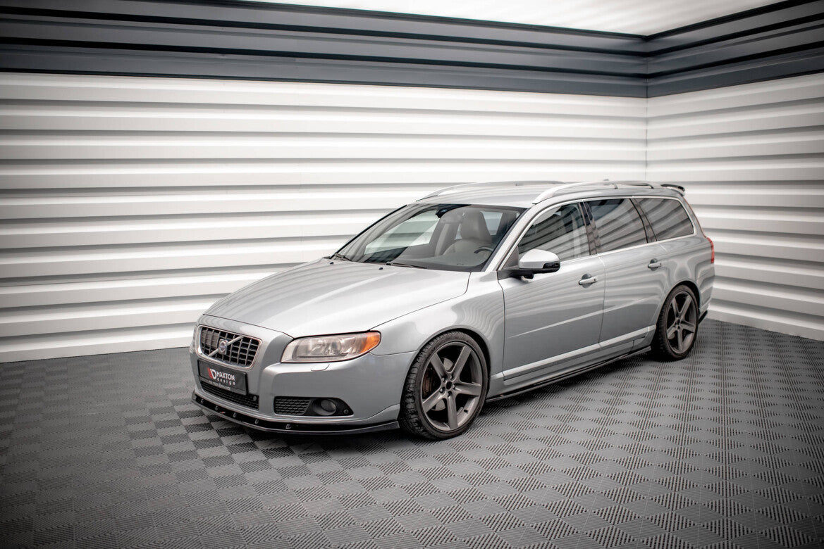Seitenschweller Ansatz (Paar) passend für Volvo V70 Mk3 schwarz Hochglanz