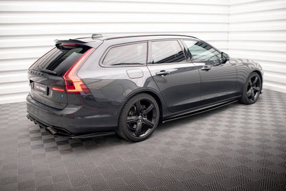 Seitenschweller Ansatz (Paar) passend für Volvo V90 / S90 R-Design Mk2 schwarz Hochglanz