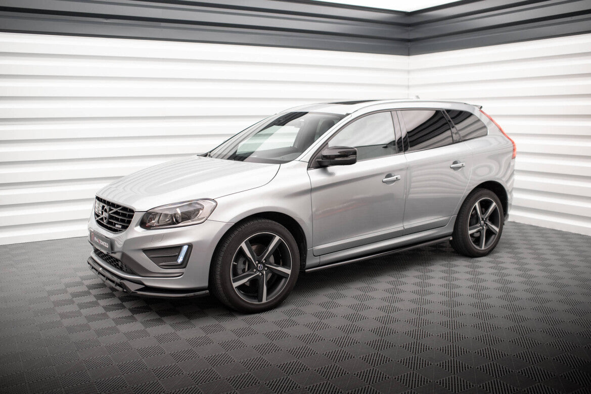 Seitenschweller Ansatz (Paar) passend für Volvo XC60 Mk1 FL schwarz Hochglanz