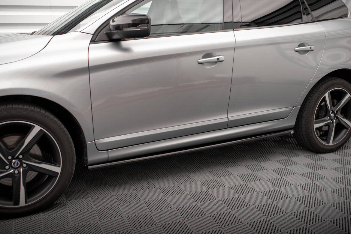 Seitenschweller Ansatz (Paar) passend für Volvo XC60 Mk1 FL schwarz Hochglanz