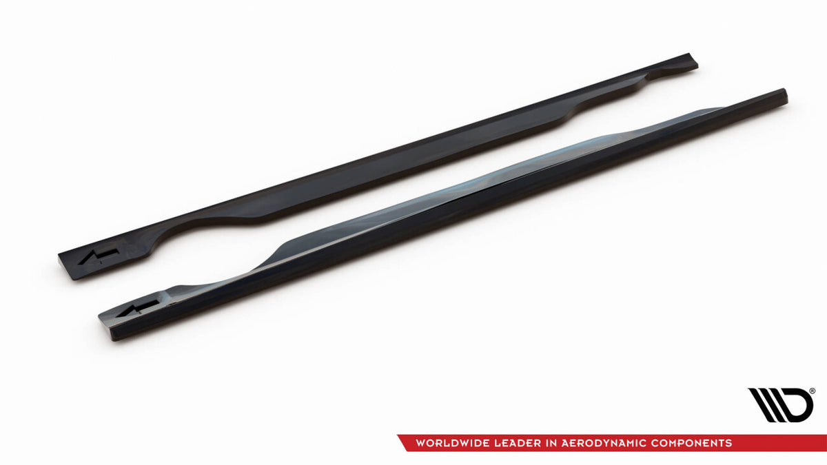 Seitenschweller Ansatz (Paar) passend für Volvo XC60 Mk1 FL schwarz Hochglanz