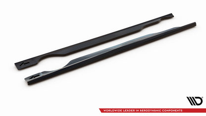 Seitenschweller Ansatz (Paar) passend für Volvo XC60 Mk1 FL schwarz Hochglanz