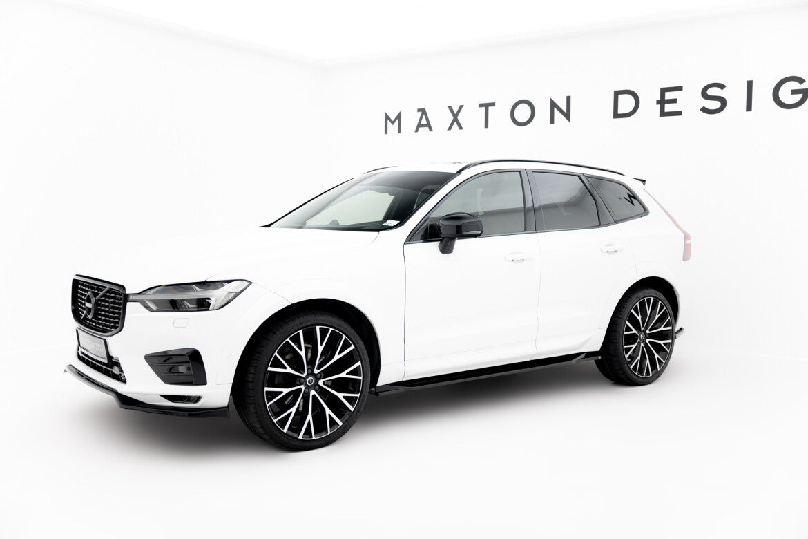 Seitenschweller Ansatz (Paar) passend für Volvo XC60 Mk2 R-Design schwarz Hochglanz