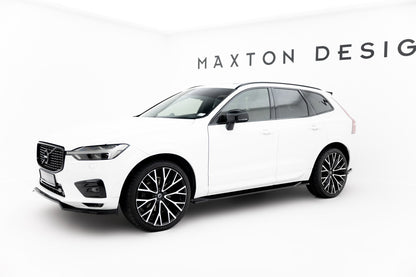 Seitenschweller Ansatz (Paar) passend für Volvo XC60 Mk2 R-Design schwarz Hochglanz