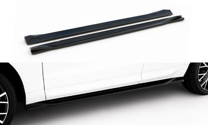Seitenschweller Ansatz (Paar) passend für Volvo XC60 Mk2 R-Design schwarz Hochglanz