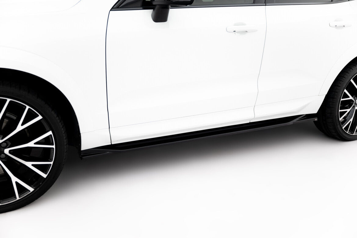 Seitenschweller Ansatz (Paar) passend für Volvo XC60 Mk2 R-Design schwarz Hochglanz