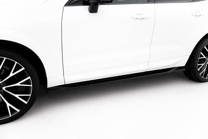 Seitenschweller Ansatz (Paar) passend für Volvo XC60 Mk2 R-Design schwarz Hochglanz