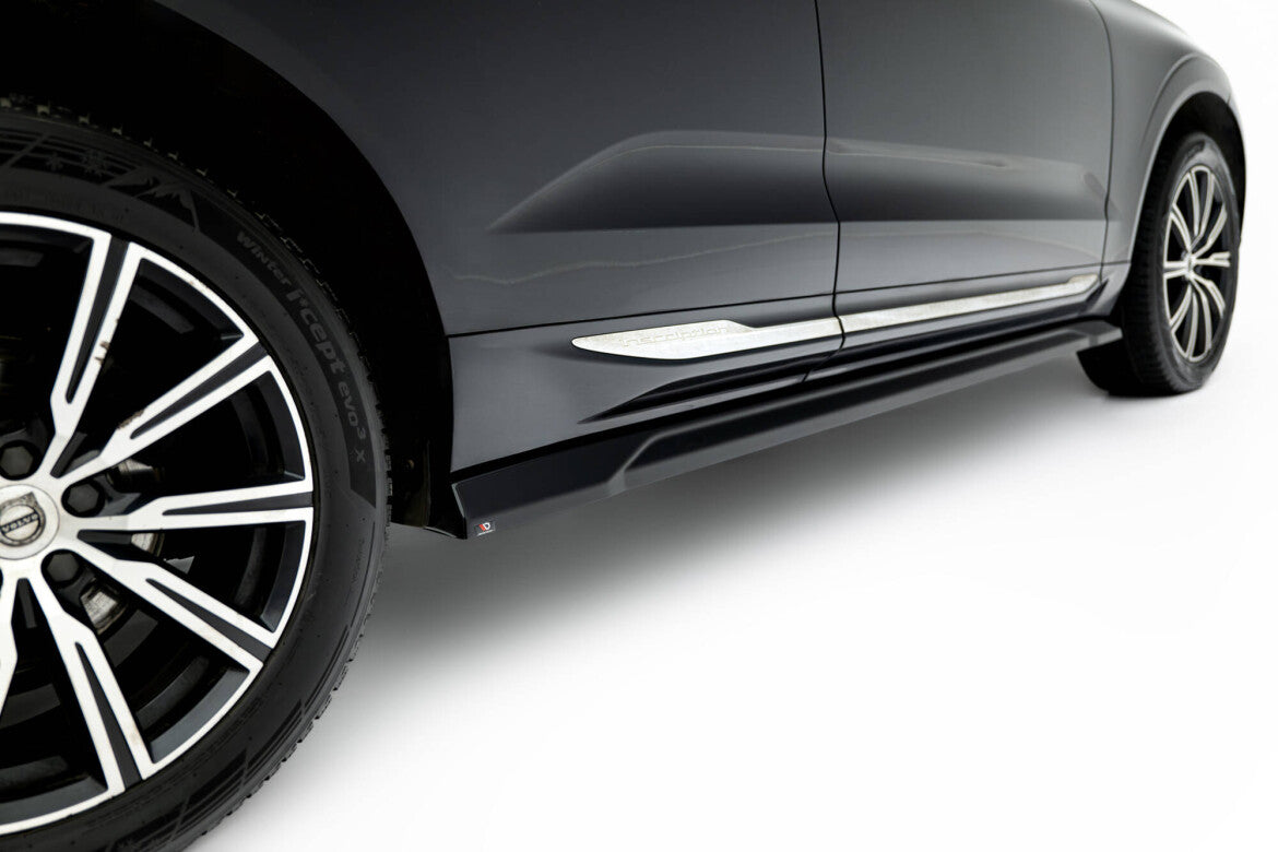 Seitenschweller Ansatz (Paar) passend für Volvo XC60 Mk2 schwarz Hochglanz
