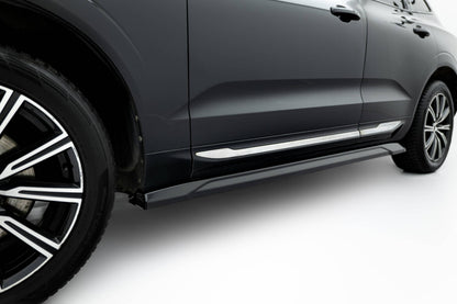 Seitenschweller Ansatz (Paar) passend für Volvo XC60 Mk2 schwarz Hochglanz