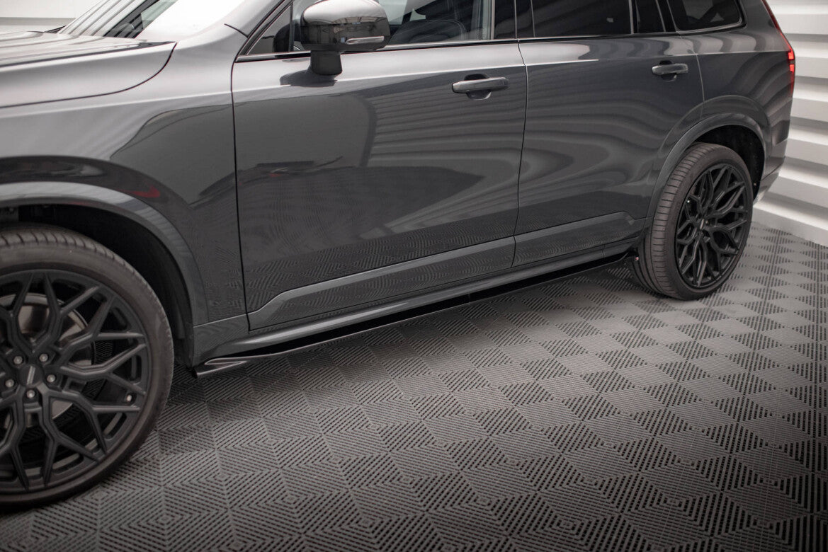 Seitenschweller Ansatz (Paar) passend für Volvo XC90 R-Design Mk2 FL schwarz Hochglanz