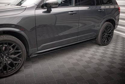 Seitenschweller Ansatz (Paar) passend für Volvo XC90 R-Design Mk2 FL schwarz Hochglanz