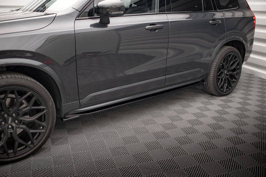 Seitenschweller Ansatz (Paar) passend für Volvo XC90 R-Design Mk2 FL schwarz Hochglanz