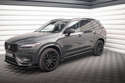Seitenschweller Ansatz (Paar) passend für Volvo XC90 R-Design Mk2 FL schwarz Hochglanz