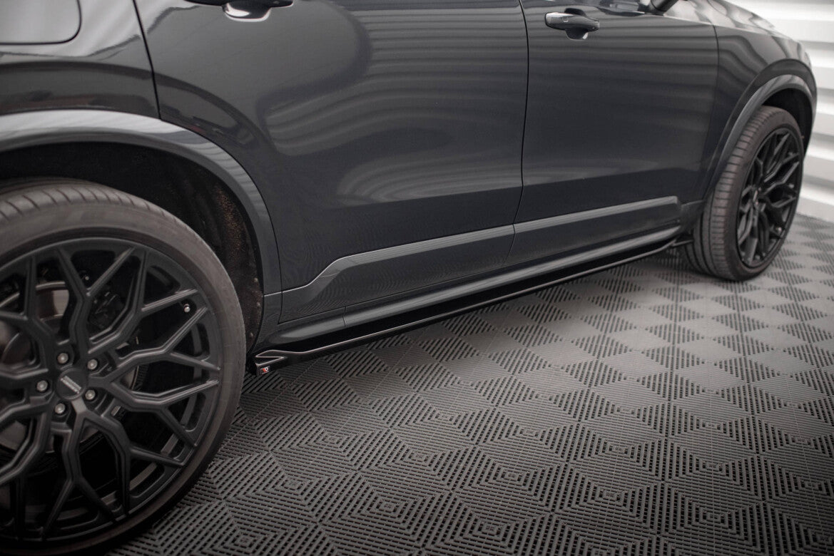 Seitenschweller Ansatz (Paar) passend für Volvo XC90 R-Design Mk2 FL schwarz Hochglanz