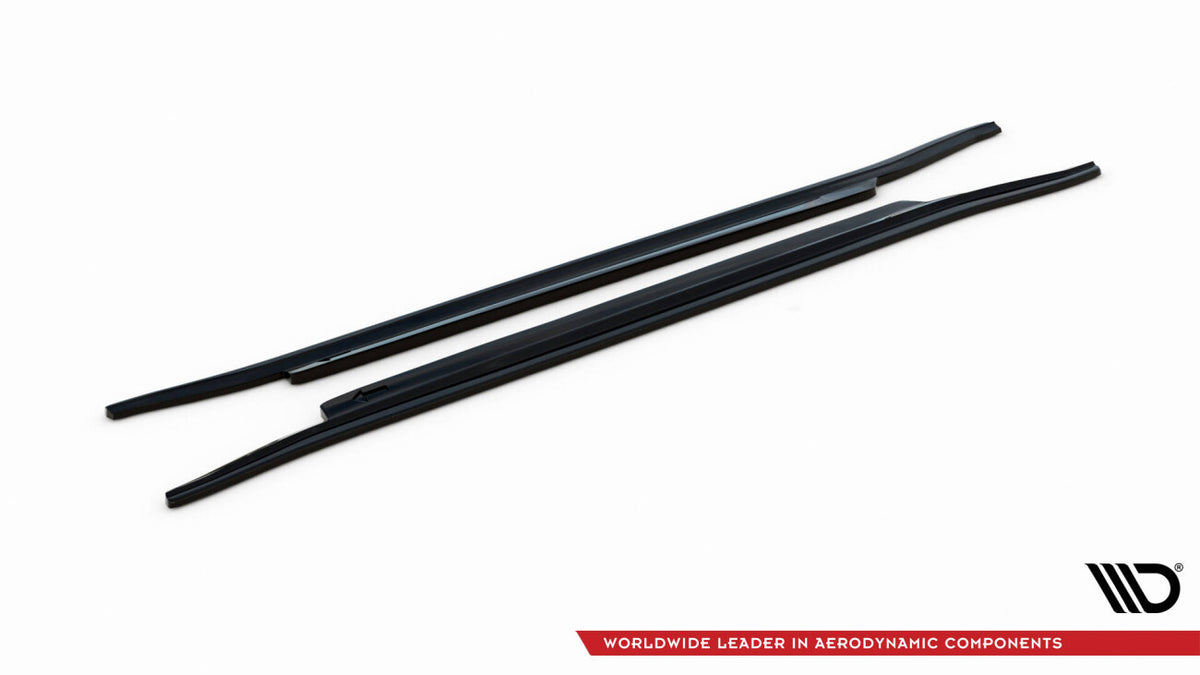 Seitenschweller Ansatz (Paar) passend für VW Arteon R-Line Limousine / Shooting Brake Mk1 schwarz Hochglanz