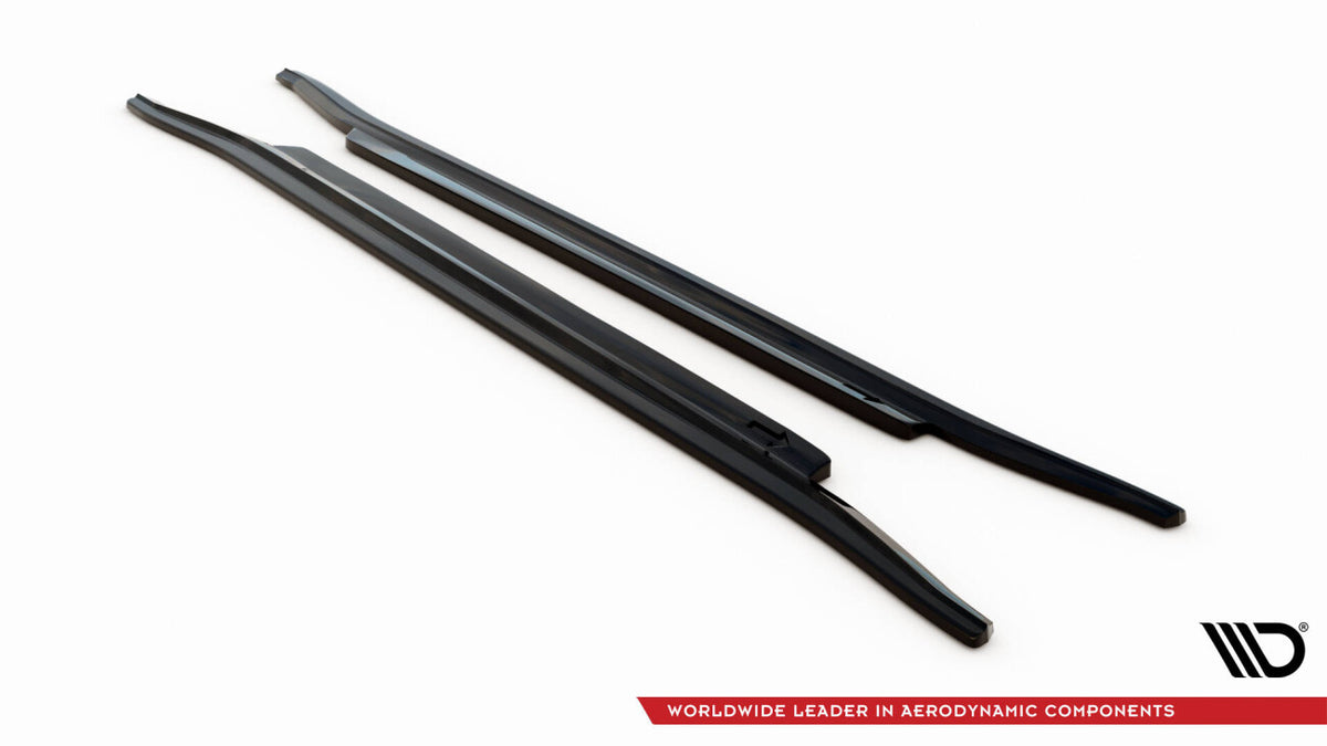 Seitenschweller Ansatz (Paar) passend für VW Arteon R-Line Limousine / Shooting Brake Mk1 schwarz Hochglanz