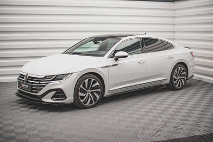 Seitenschweller Ansatz (Paar) passend für VW Arteon R/ R-Line Limousine / Shooting Brake Mk1 FL schwarz Hochglanz