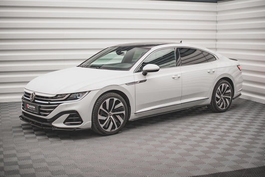 Seitenschweller Ansatz (Paar) passend für VW Arteon R/ R-Line Limousine / Shooting Brake Mk1 FL schwarz Hochglanz