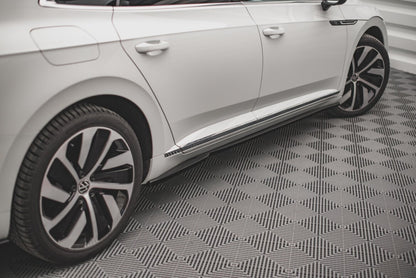 Seitenschweller Ansatz (Paar) passend für VW Arteon R/ R-Line Limousine / Shooting Brake Mk1 FL schwarz Hochglanz