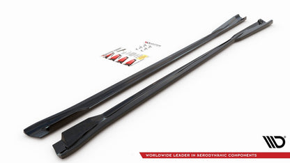 Seitenschweller Ansatz (Paar) passend für VW Arteon R/ R-Line Limousine / Shooting Brake Mk1 FL schwarz Hochglanz