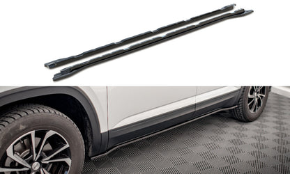 Seitenschweller Ansatz (Paar) passend für VW Atlas Cross Sport schwarz Hochglanz