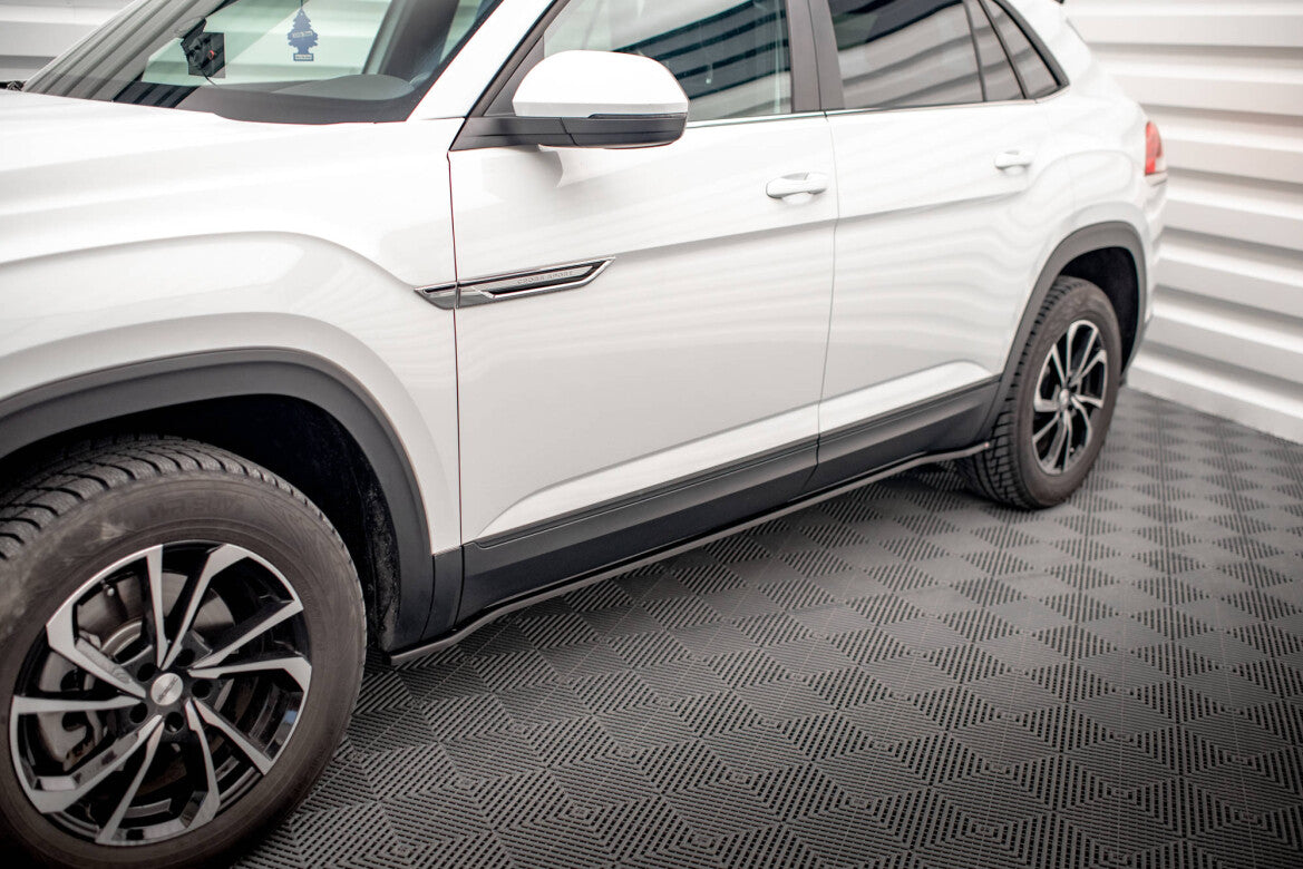 Seitenschweller Ansatz (Paar) passend für VW Atlas Cross Sport schwarz Hochglanz