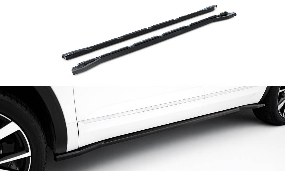 Seitenschweller Ansatz (Paar) passend für VW Atlas R-Line Mk1 FL 2 schwarz Hochglanz