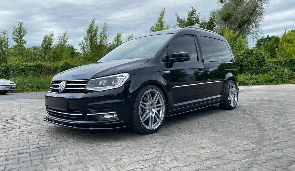 Seitenschweller Ansatz (Paar) passend für VW Caddy Mk. 4 schwarz Hochglanz