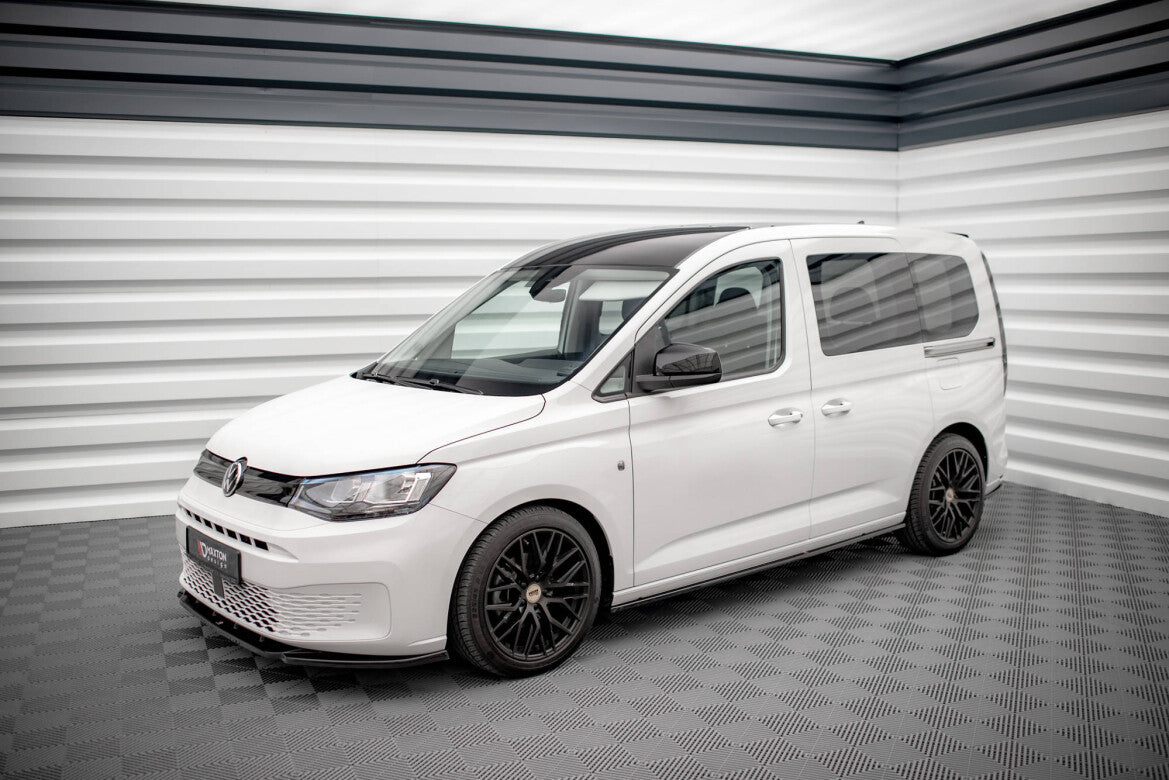 Seitenschweller Ansatz (Paar) passend für VW Caddy Mk5 / Ford Transit Connect Mk3 schwarz Hochglanz