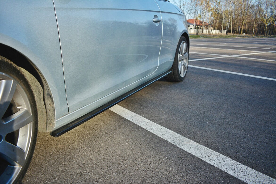 Seitenschweller Ansatz (Paar) passend für VW EOS schwarz Hochglanz