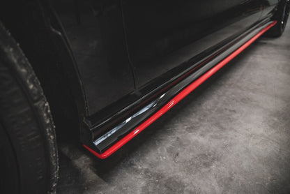 Seitenschweller Ansatz (Paar) passend für VW Golf 7 GTI TCR rot Hochglanz