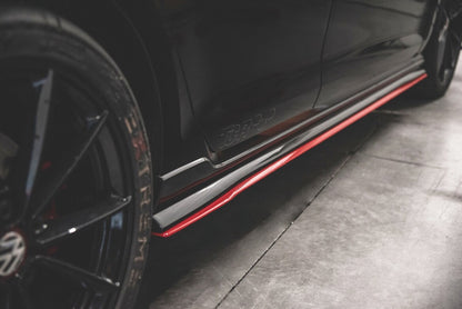 Seitenschweller Ansatz (Paar) passend für VW Golf 7 GTI TCR schwarz Hochglanz