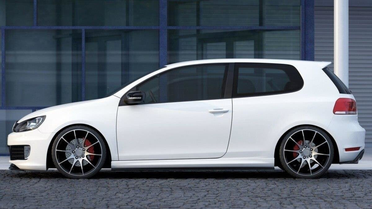 Seitenschweller Ansatz (Paar) passend für VW Golf GTI 35th / R20 Mk6 schwarz Hochglanz