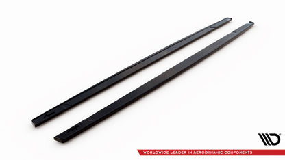 Seitenschweller Ansatz (Paar) passend für VW Golf GTI / GTE / GTI Clubsport / GTD / R-Line Mk8 schwarz Hochglanz