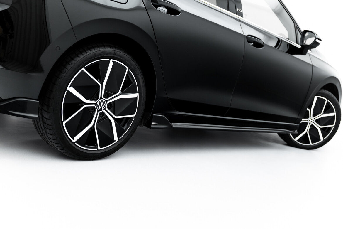 Seitenschweller Ansatz (Paar) passend für VW Golf Mk8 FL schwarz Hochglanz