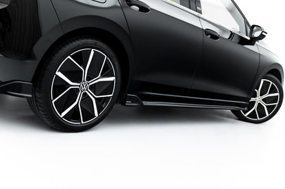 Seitenschweller Ansatz (Paar) passend für VW Golf Mk8 FL schwarz Hochglanz