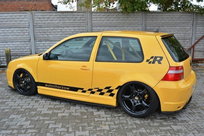 Seitenschweller Ansatz (Paar) passend für VW Golf R32 Mk4 schwarz Hochglanz
