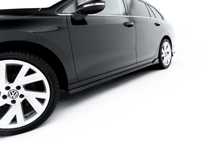 Seitenschweller Ansatz (Paar) passend für VW Golf Variant Mk8 Facelift schwarz Hochglanz