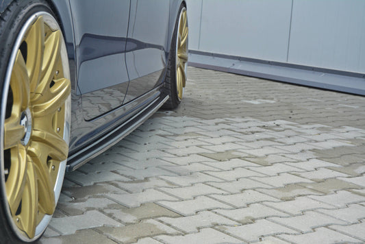 Seitenschweller Ansatz (Paar) passend für VW Jetta MK6 Limo vor FL schwarz Hochglanz