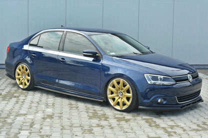 Seitenschweller Ansatz (Paar) passend für VW Jetta MK6 Limo vor FL schwarz Hochglanz
