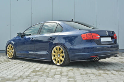 Seitenschweller Ansatz (Paar) passend für VW Jetta MK6 Limo vor FL schwarz Hochglanz