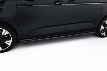 Seitenschweller Ansatz (Paar) passend für VW Multivan Long T7 schwarz Hochglanz