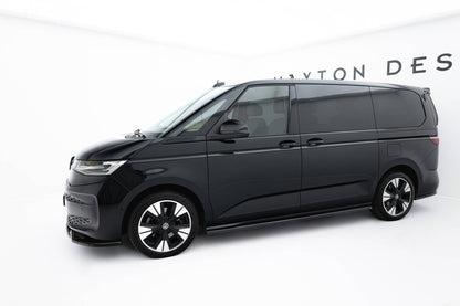 Seitenschweller Ansatz (Paar) passend für VW Multivan Long T7 schwarz Hochglanz