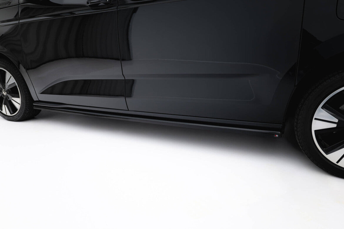 Seitenschweller Ansatz (Paar) passend für VW Multivan Long T7 schwarz Hochglanz