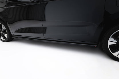 Seitenschweller Ansatz (Paar) passend für VW Multivan Long T7 schwarz Hochglanz
